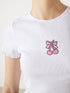 LC Waikiki Embroidered Combed Cotton Women's T-Shirt with Crew Neck